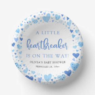 Bols En Carton Blue Boy Little Heartbreaker Valentine Baby shower