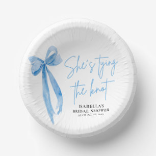 Bols En Carton Blush Blue Bow Elle noue la Fête des mariées de no
