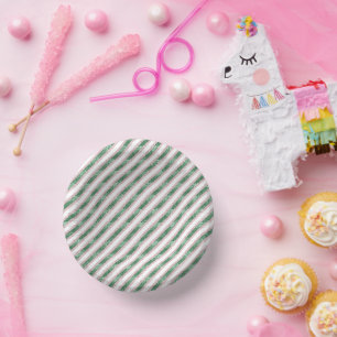 Bols En Carton Blush Rose Vert Pailleté Rayures Noël  