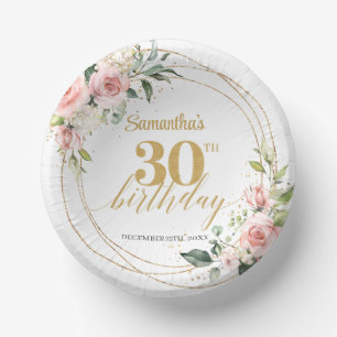 Bols En Carton Boho Blush rose floral eucalyptus or 30 anniversai