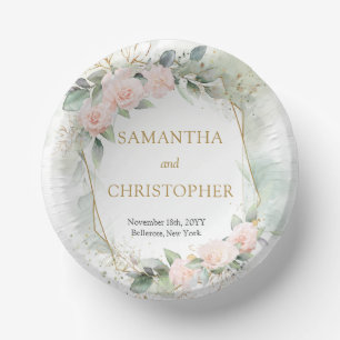 Bols En Carton Boho blush rose or parties scintillant eucalyptus