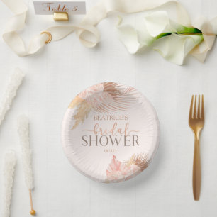 Bols En Carton Boho Fleurs Florales Rose Tendre Enterrement de Vi