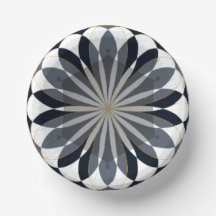 bol de papier noir et or conception pétale