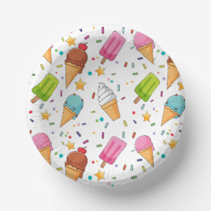 Bols En Carton Bol de papier pour glace, dessert sucré