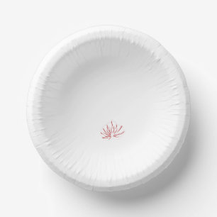 Bols En Carton Bol en papier floral pour fête Vaisselle rouge é