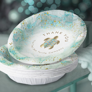 Bols En Carton Boules en papier design turquoise pour tortues de 
