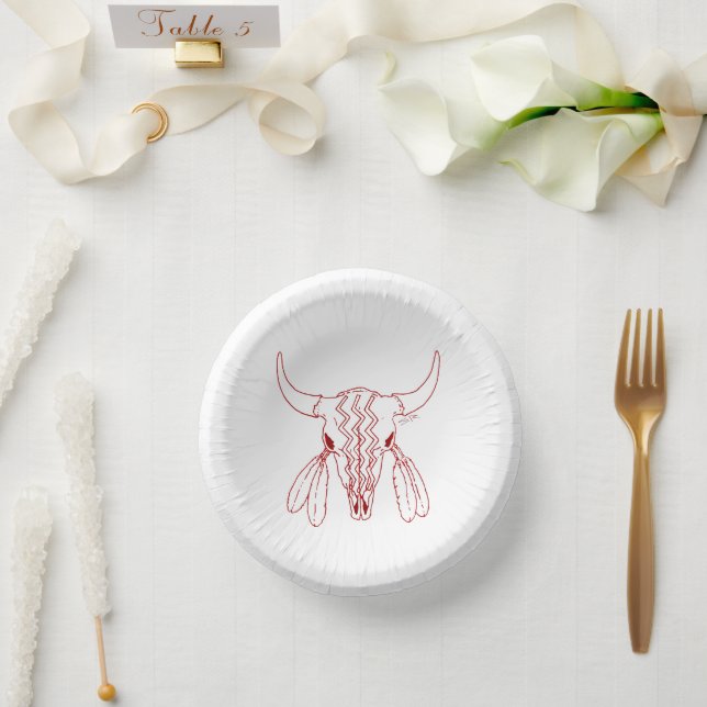 Bols En Carton Boules en papier Red Ghost Dance Buffalo (Mariage)