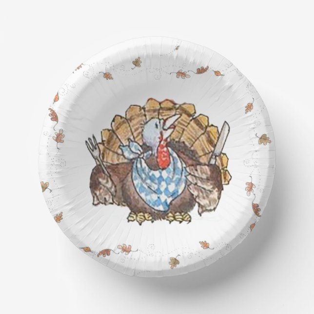 Bols En Carton Bowles en papier de Thanksgiving (Recto)