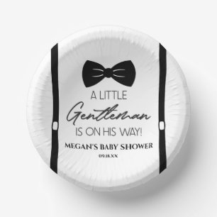 Bols En Carton Bowtie Suspende Un Petit Baby shower Gentil