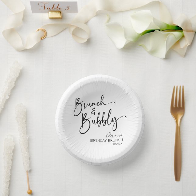 Bols En Carton Brunch élégant et fête de brunch d'anniversaire Bu (Mariage)