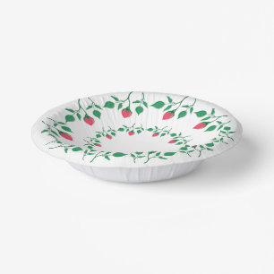 Bols En Carton Cadre rond fleuri avec fleurs roses