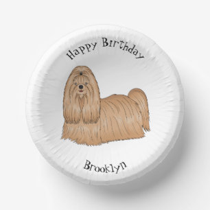 Bols En Carton Chih tzu long cheveux dessin de chien