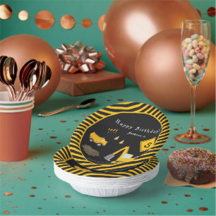 Bols En Carton Construction Joyeux Anniversaire - Nom et âge Gar