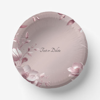 Bols En Carton Corbeilles en papier floral rose délicat