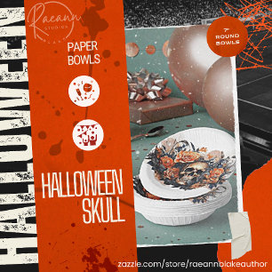 Bols En Carton Crâne effrayant d'Halloween