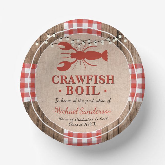 Bols En Carton Crawfish Boil Lobster Graduation Party Rustique (Recto)