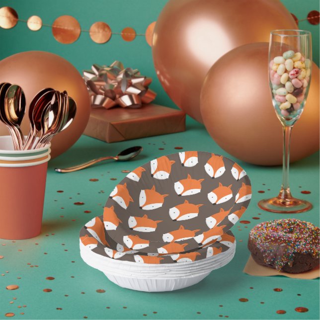 Bols En Carton Cute Fox Face Bois Animal Papier Bowl (Multi)