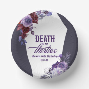 Bols En Carton Décès à mes trente Floral 40e Anniversaire