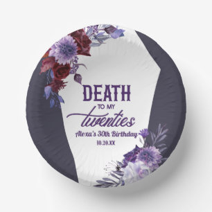 Bols En Carton Décès à mes vingt Floral 30e Anniversaire