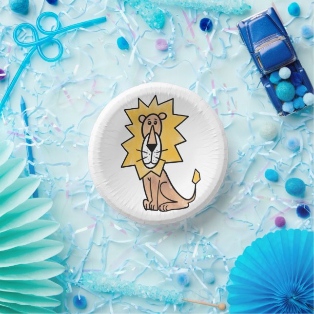 Bols En Carton dessin mignon lion enfants retro safari jungle ani (Fête)