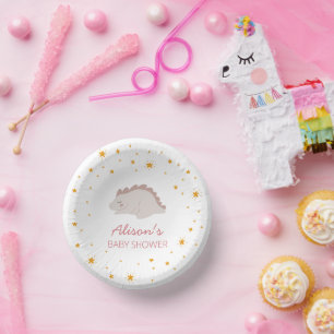 Bols En Carton Dinosaure rose Twinkle Star Baby shower Fête fill