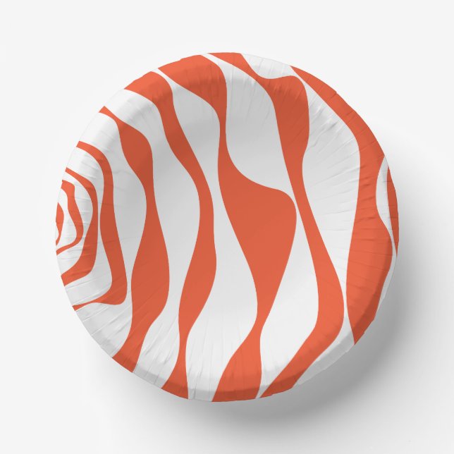 Bols En Carton Ebb et flux 4 en orange et blanc (Recto)