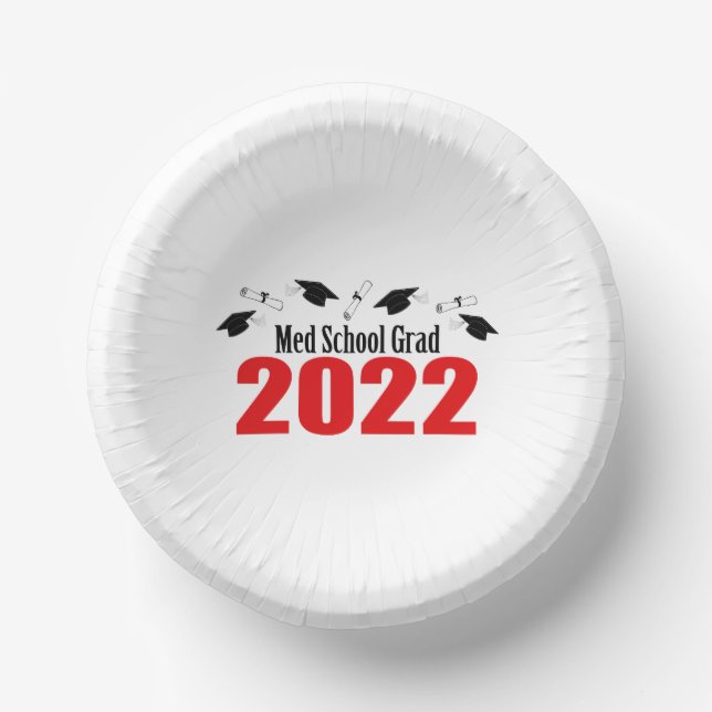 Bols En Carton Ecole Med 2022 - Cartes et diplômes (Rouge) (Recto)