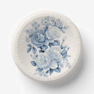 Bols En Carton Elégant Pastel Blue Watercolor Roses