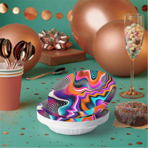 Bols En Carton Ensemble de vaisselle de fête Color Burst