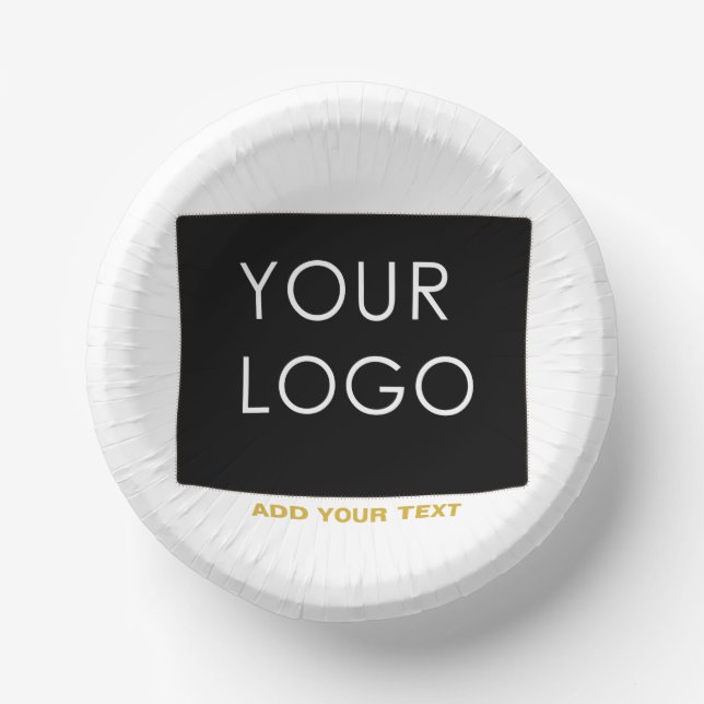 Bols En Carton Entreprise personnalisable Ajouter un logo Blanc m (Recto)