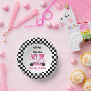 Bols En Carton Fast One Pink Race Car Premier Anniversaire