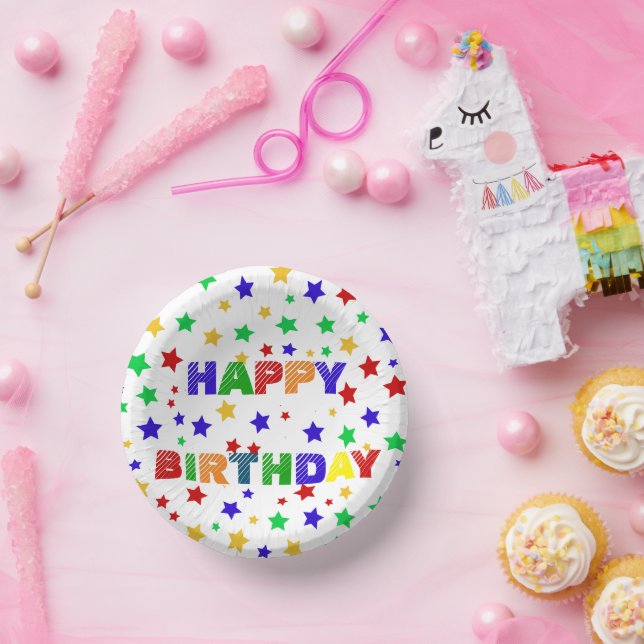 Bols En Carton Fête d'anniversaire simple moderne rouge étoile co (Fête)