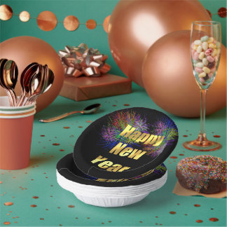 Bols En Carton Feu d'artifice du Nouvel An