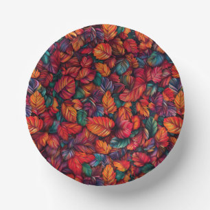 Bols En Carton Feuilles d'automne vibrantes