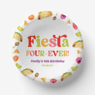 Bols En Carton Fiesta Quatre Ever Taco 4ème Anniversaire