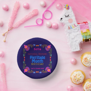 Bols En Carton Fleur National D'anniversaire De L'héritage Hispan