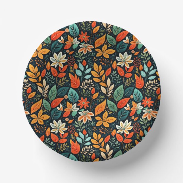 Bols En Carton Floral Fleurs exotiques Motif-24193 (Recto)
