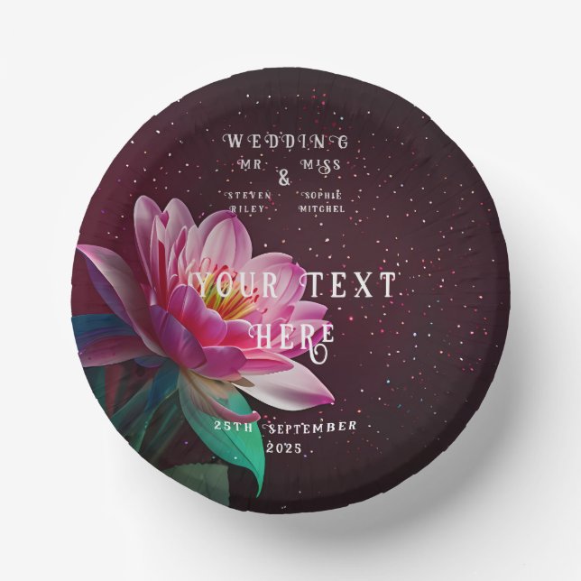 Bols En Carton Floral Lotus Mariage Suite | Starry Night Romance (Recto)