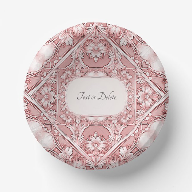 Bols En Carton Floral rose (Recto)