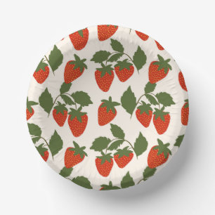 Bols En Carton Fraise d'été rouge