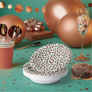 Bols En Carton Grains de café irlandais et trèfles design amusant