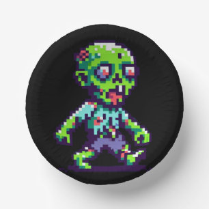 Bols En Carton Halloween 8 bits drôle zombie