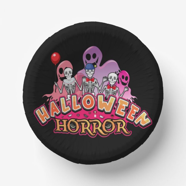 Bols En Carton Halloween Clowns effrayants Horreur (Recto)