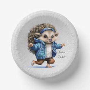 Bols En Carton Happy Hedgehog Watercolor Paper Bowl