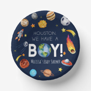 Bols En Carton Houston Nous Avons Un Baby shower Boy Space Galaxy