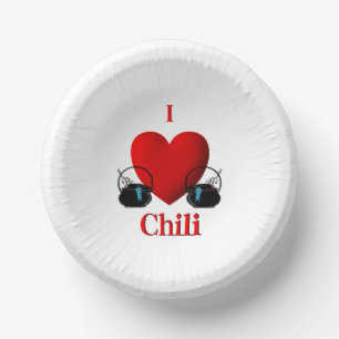 Bols En Carton I Heart Chili