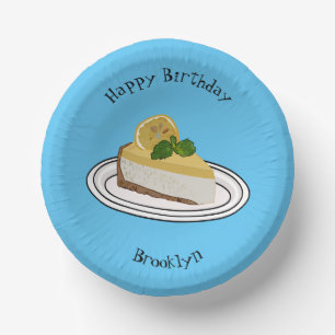 Bols En Carton Illustration de citron cheesecake