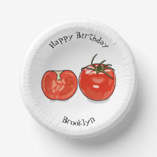 Bols En Carton Illustration de dessin sur la tomate