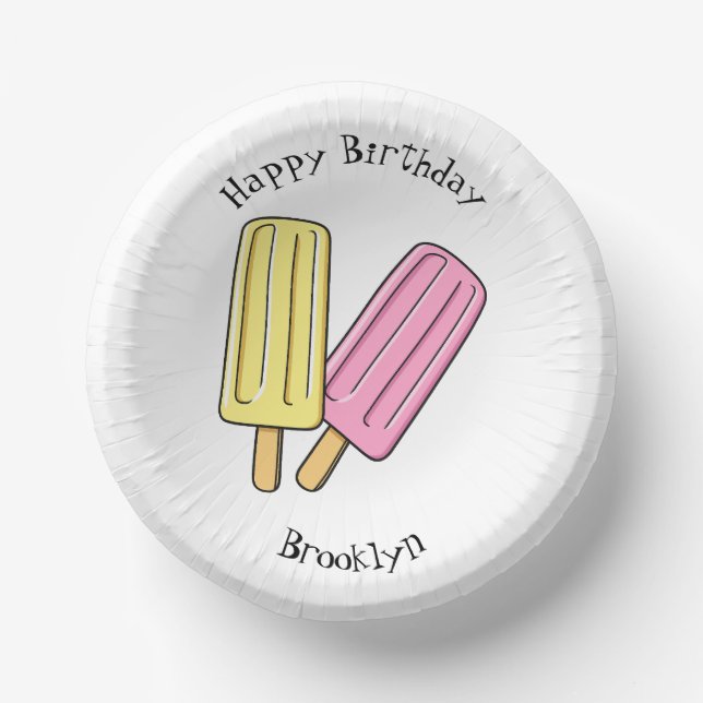 Bols En Carton Illustration de Ice pop (Recto)