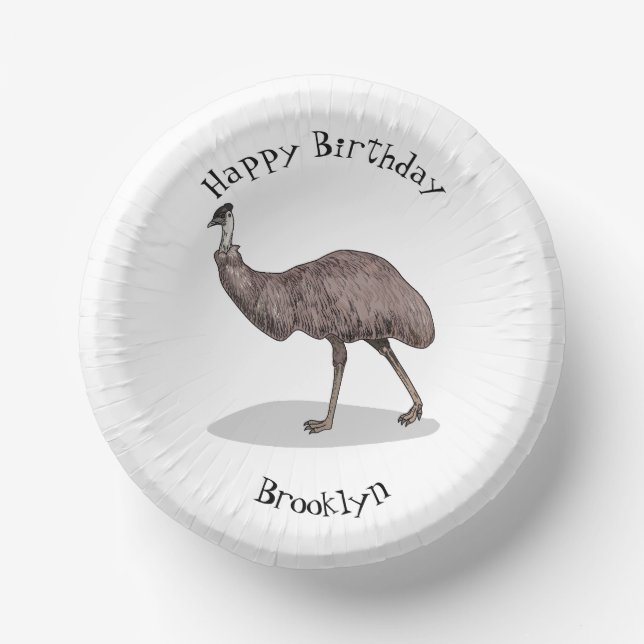 Bols En Carton Illustration d'Emu bird (Recto)